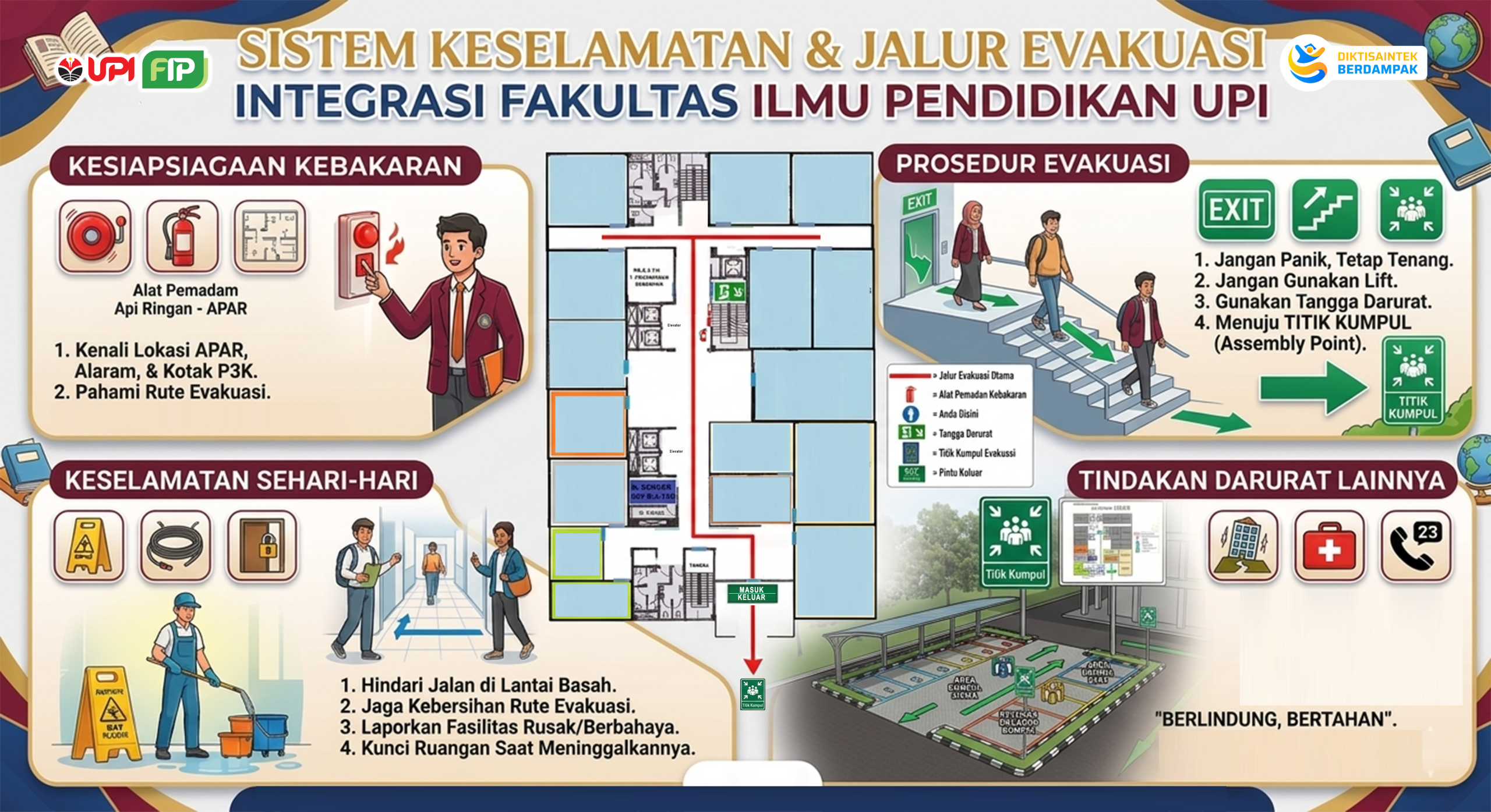Infografis Mitigasi FIP UPI - Lantai 2