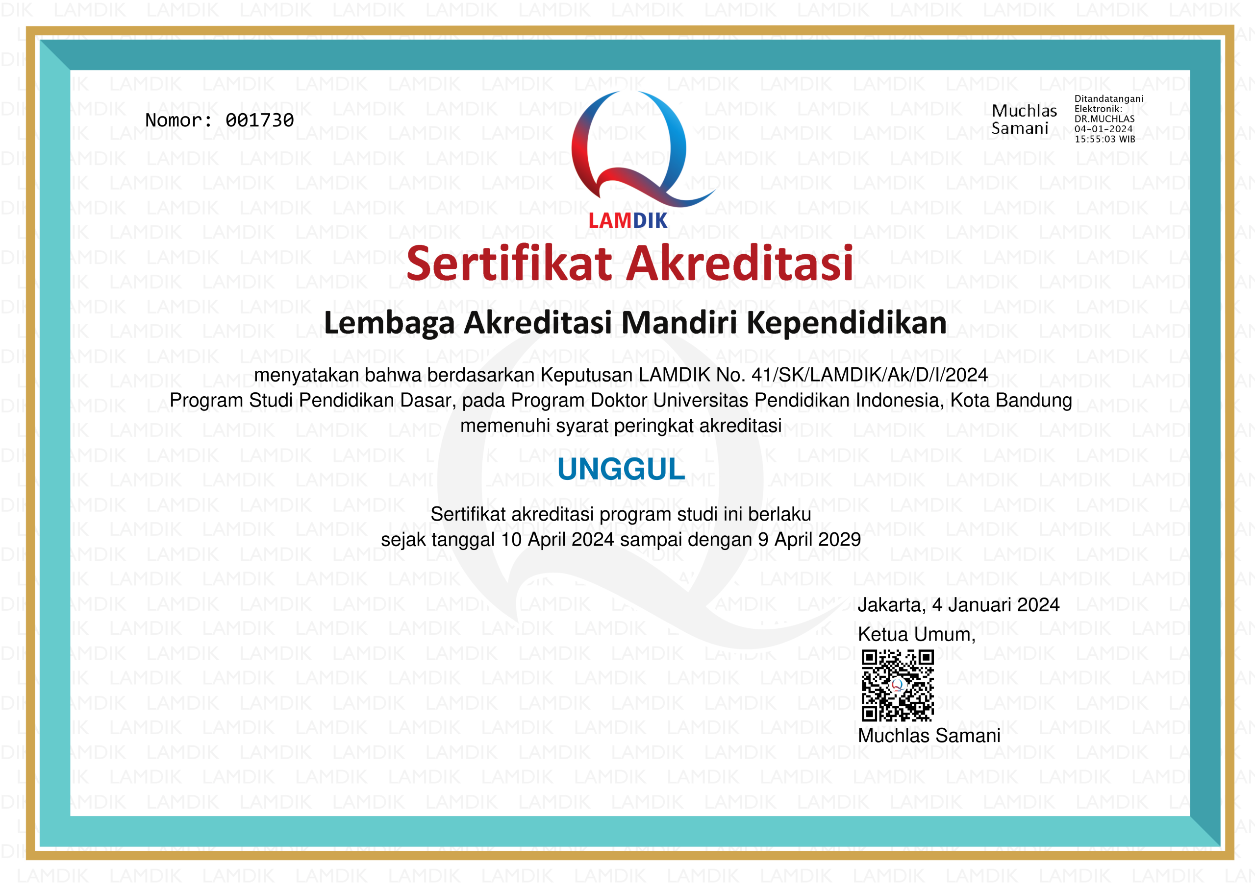 Pratinjau Sertifikat