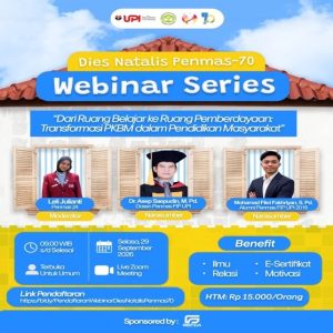 Webinar Series Dies Natalis Pendidikan Masyarakat ke-70: Dari Ruang Belajar ke Ruang Pemberdayaan, Transformasi PKBM di Tengah Perubahan